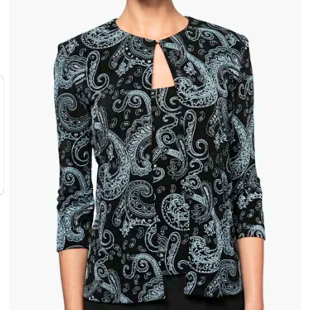 Alex Evening's Petite 2-Pc. Jacket & Shell LG NWT
